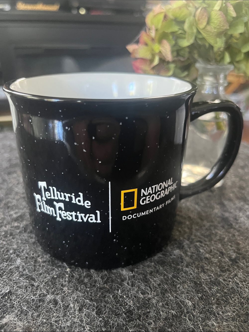Telluride Film Festival x National Geographic Black Speckled Ceramic Mug